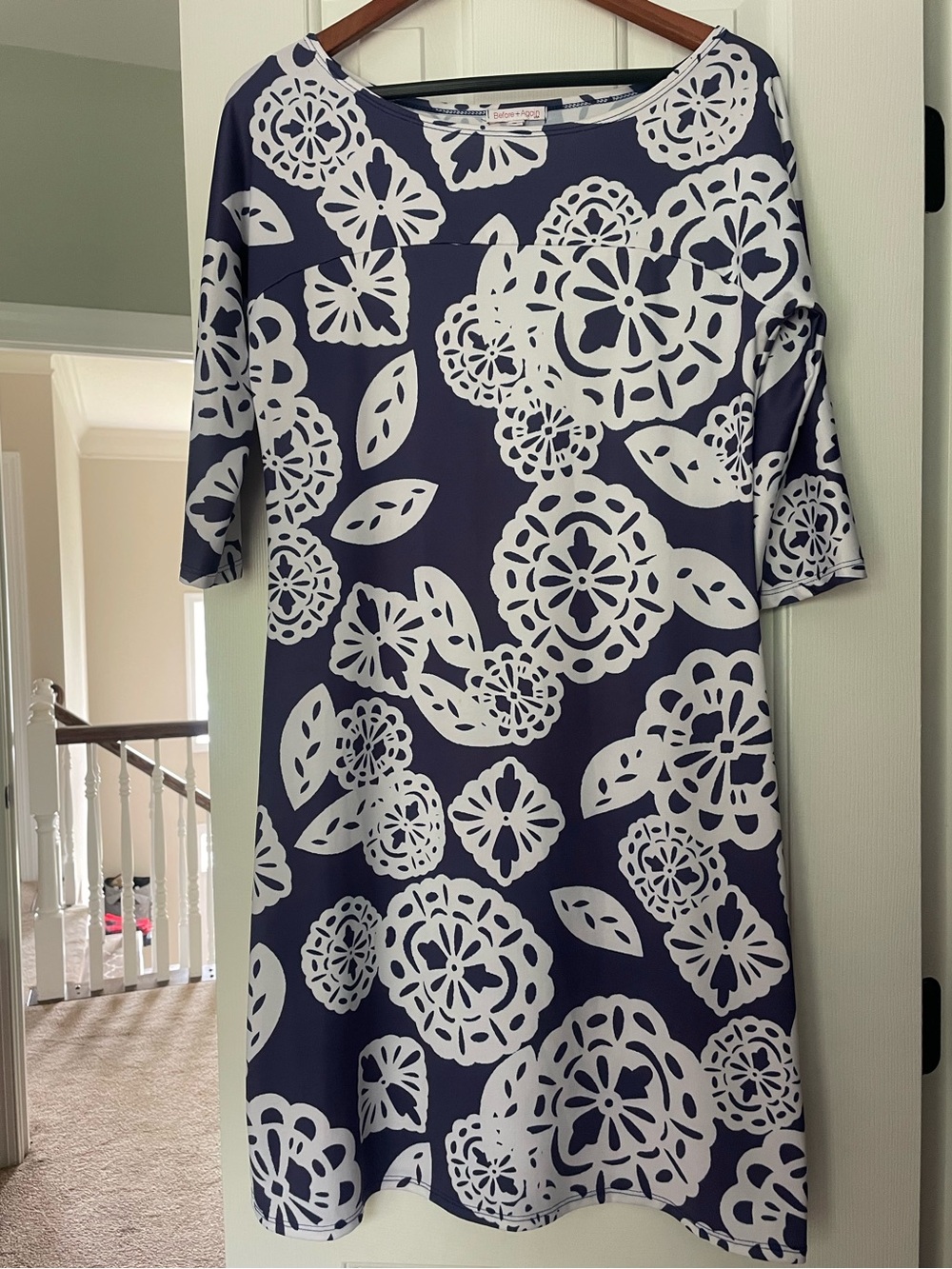 Before + Again Floral Shift Dress Small